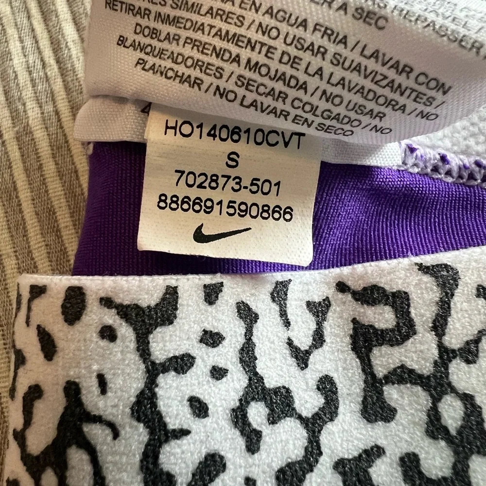 Nike Pro Womens Cropped Pants Legging Purple Size S Small Purple - Picture 2 of 4